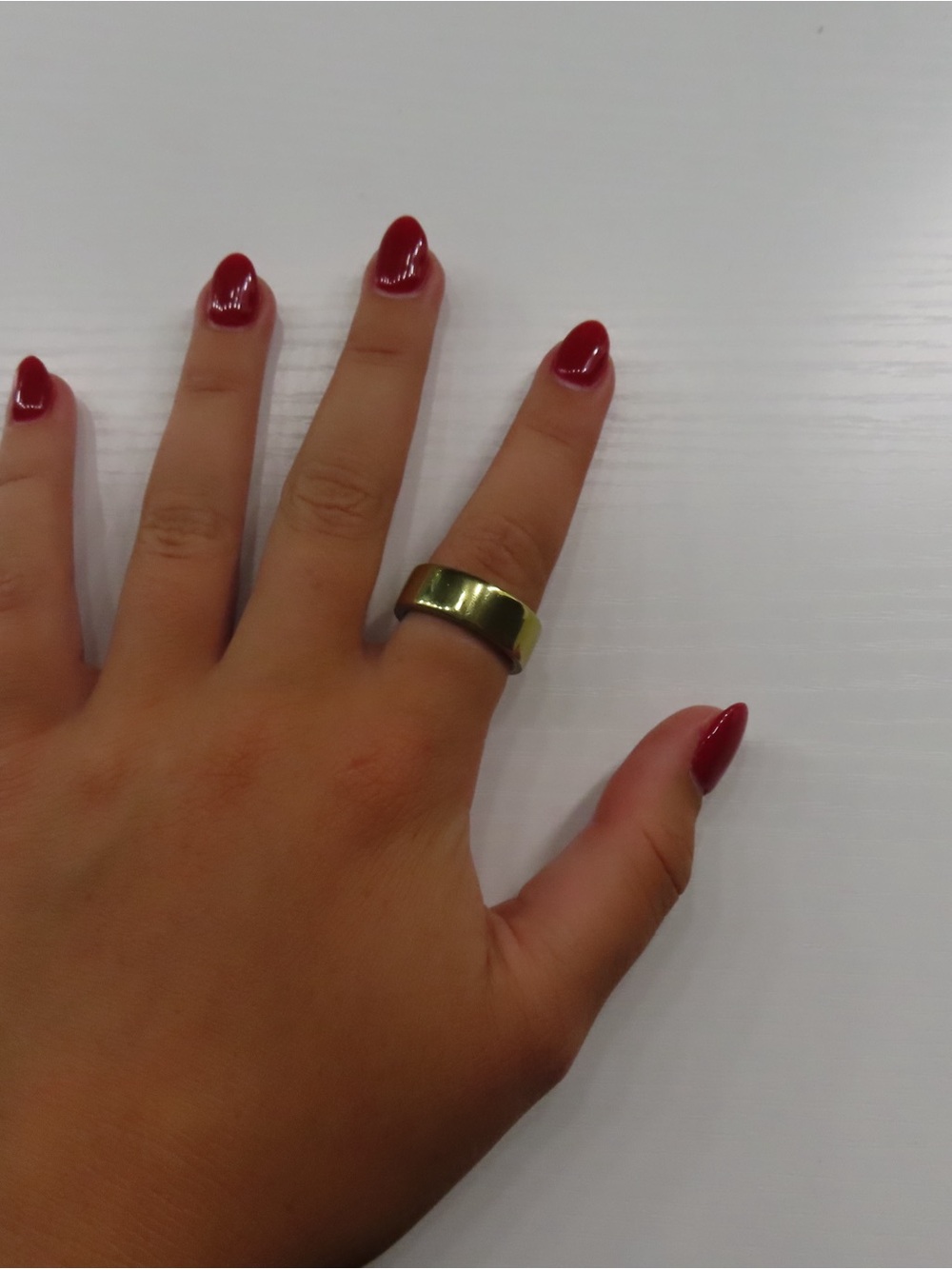 Oura Gold Wide Band Statement Ring